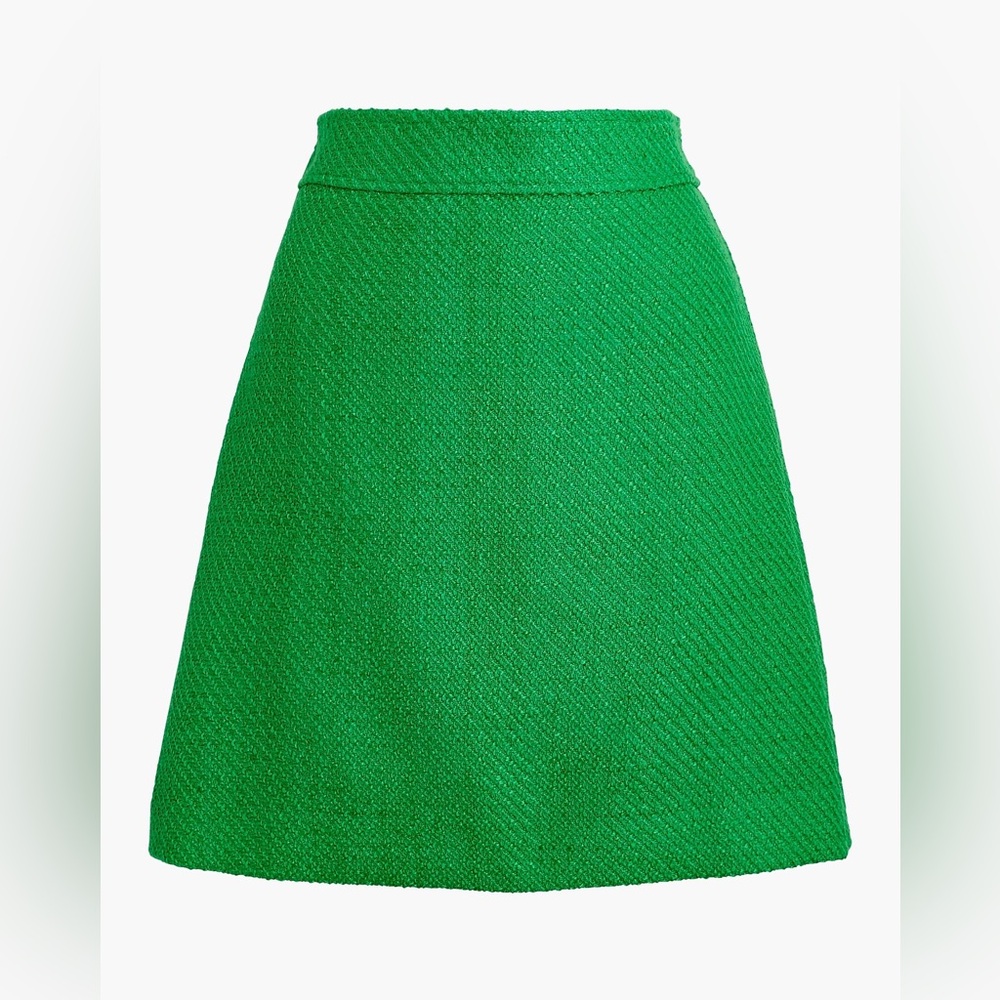 NWT J. Crew green tweed A. Line skirt sz 10 - Picture 1 of 7